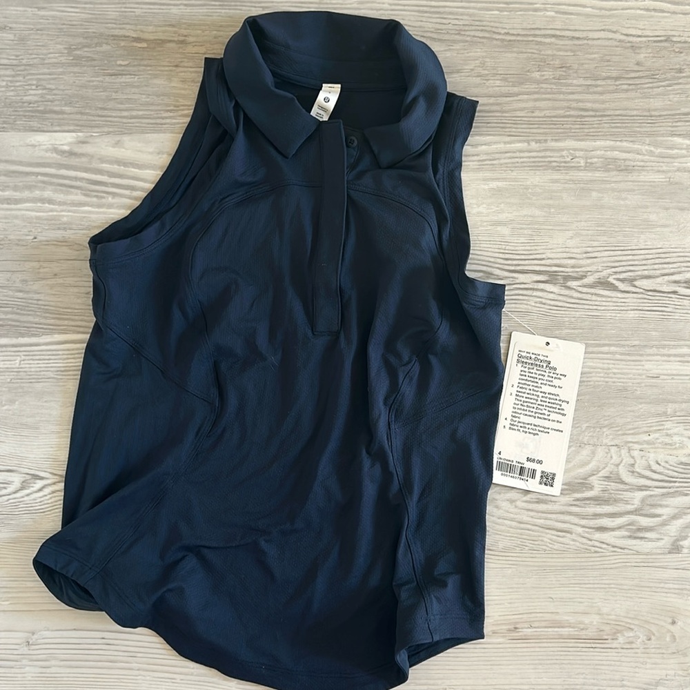 NWT Lululemon Quick Drying Sleeveless Polo